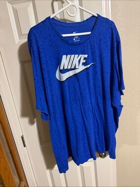 Nike Royal Blue Speckled Logo Tee